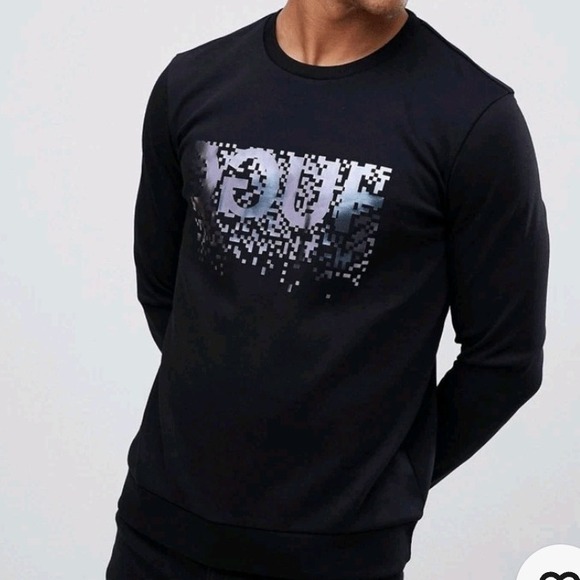 Hugo Boss Ducago-U4 Iridescent Graphic Long Sleeve Sweatshirt Sz L‎ - Picture 1 of 7